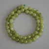 Perles rondes facettées en chrysoprase et olivine, diamètre 8 mm ±, longueur 37 cm ±