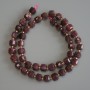 Perles de tourmaline facettées en cube 6,5 × 6,5 mm +- sur fil, longueur 38 cm+