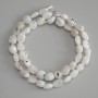 Perles d'adulaire facettées, diamètre 12 × 9 mm ±, enfilées sur fil, longueur 39 cm ±