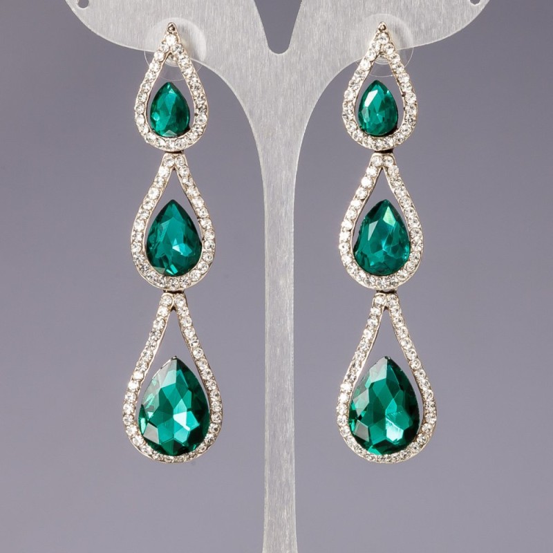 Boucles d'oreilles en cristaux «Gouttes de pluie»