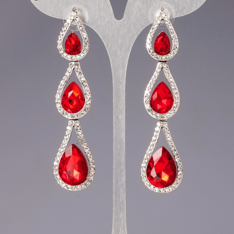 Boucles d'oreilles en cristaux «lustres» «chandeliers» «Gouttes de pluie»