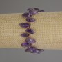 Bracelet améthyste galeté papillon 13×6 mm ±, perles 3 mm ±, longueur 18 cm (élastique)