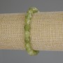 Bracelet en chrysoprase et olivine – billes facettées de 8 mm, longueur 18 cm, élastique