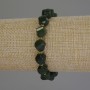 Bracelet chrysoprase facetté en losanges, diamètre 10x8 mm +-, perles rocailles 3 mm +-, longueur 18 cm (élastique)