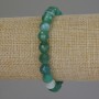 Bracelet en agate, perle facettée, diamètre 8 mm ±, longueur 18 cm ±, élastique