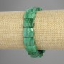 Bracelet élastique en malachite naturelle, maillon arrondi, diamètre 14×11 mm, longueur 18 cm ±
