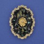 Broche Haliotis en métal doré 43×32 mm+