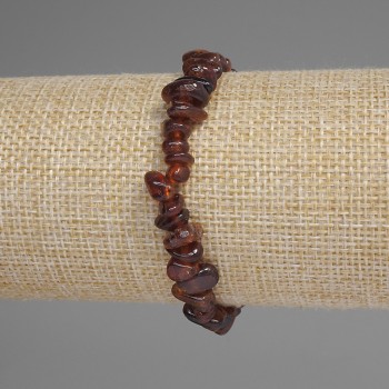 Bracelet élastique en cornaline – éclats, diamètre 5-9×2-4 mm, longueur 18 cm ±