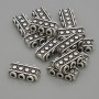 Fourniture – entretoise de rangées, insert couleur argentée, diamètre 14,5×7,5×4 mm ± ouverture 1,9 mm ± conditionnement 20 g (~13 pièces)