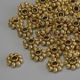 Perles à insertion couleur dorée, diamètre 8×3 mm ±, trou Ø 2,2 mm ±, conditionnement 20 g (~43 pièces)