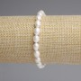 Bracelet en perles d'eau douce 7,5–8×6 mm, longueur 18 cm, sur élastique