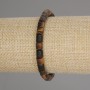Bracelet œil de tigre cylindrique, diamètre 6×6 mm, longueur ±18 cm, élastique