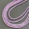Perles lilas facettées en cristal tchèque, finition benzine sur fil, cube facetté, diamètre 4×4 mm, longueur environ 38 cm +