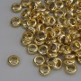 Perle-insert dorée, couleur métal doré, diamètre 6×2,5 mm, ouverture d’environ 3,5 mm, conditionnement 20 g (~93 pièces)