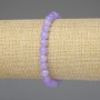 Bracelet améthyste lavande, perles lisses de 6 mm, longueur environ 18 cm, élastique