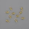 Tige avec capuchon doré, longueur 4×7,5 mm ±, métal doré, 1 pièce