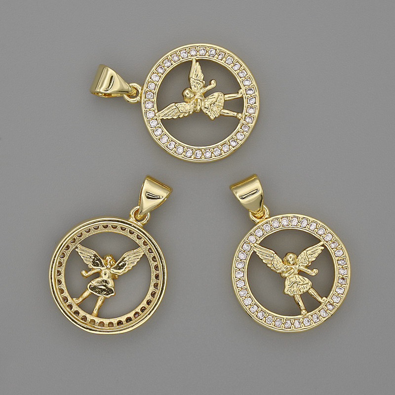 Pendentif Ange 16 mm ±, longueur 22 mm ±, métal doré
