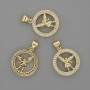 Pendentif Ange 16 mm ±, longueur 22 mm ±, métal doré