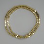 Perles d'hématite dorées 4 mm facettées sur fil, longueur 40 cm+