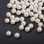 Perles nacrées acryliques blanches, diamètre 12 mm, 0,5 kg ± 1000 pièces