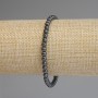 Bracelet en hématite, boules lisses de 4 mm, longueur environ 18 cm, élastique