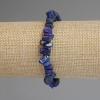 Bracelet en lazurite, éclats 6-13 × 2,5 mm ±, longueur 18 cm, élastique