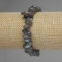Bracelet en labradorite, perles facettées, diamètre 11–15 × 3–6 mm (+-), longueur 18 cm, élastique