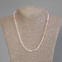 Collier en opale rose facettée en cubes, diamètre 4,5×4,5 mm, longueur 50 cm ±, avec fermoir