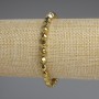 Bracelet en hématite couleur or facetté 6 mm ±, longueur 18 cm ±, élastique