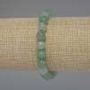 Bracelet en néphrite, perles facettées, diamètre 8 mm ±, longueur 18 cm, élastique