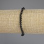 Bracelet en shungite à billes facettées, diamètre 4 mm, longueur 18 cm