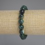 Bracelet en agate — boules lisses, diamètre d'environ 10 mm, longueur d'environ 18 cm, élastique