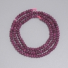 Perles rubis facettées en rondelles 4×3 mm, longueur environ 39 cm sur fil