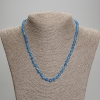 Collier facetté en apatite — perles 6 × 5 mm, longueur d'environ 45 cm, avec fermoir