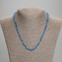 Collier facetté en apatite — perles 6 × 5 mm, longueur d'environ 45 cm, avec fermoir