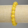 Bracelet en citrine – perles rondes lisses, diamètre 10 mm ±, longueur 18 cm ±, élastique
