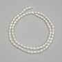 Perles d'eau douce de rivière, diamètre 4,5–5 × 3–3,5 mm sur fil, longueur 36 cm+