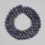 Perles de saphir facettées de 5 mm sur fil