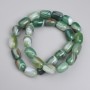Perles d'agate barillet, diamètre 14×10 mm ±, longueur 38 cm ±, sur fil