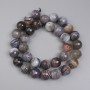 Perles d'agate du Botswana facettées, billes de 12 mm ± sur fil, longueur 38 cm ±
