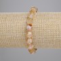 Bracelet Citrine naturelle à facettes multiples, diamètre 9x8 mm, perles 5 mm ±, longueur 18 cm ± (élastique)