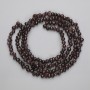 Perles de grenat facettées, diamètre 5 mm, tailles 5–6,5 × 4–5 mm sur fil, longueur 80 cm+