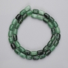 Perles émeraude barillet, diamètre 8 mm, 5-10×6 mm ±, longueur 39 cm ± sur fil
