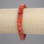 Bracelet en corail spongieux, cubes 7–7,5 mm, 5×7–7,5 mm, longueur 18 cm ±, élastique