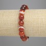Bracelet en agate à boules lisses, diamètre 10 mm, longueur 18 cm ± élastique