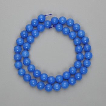 Perles d'apatite - billes lisses, diamètre 8 mm ±, longueur 38 cm ±, sur fil
