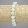 Bracelet en angélite — perles rondes lisses 10 mm, longueur environ 18 cm, élastique