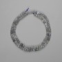 Perles facettées en labradorite, cube 3,5 × 3,5 mm, longueur environ 39 cm, sur fil