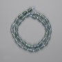 Perles de jadéite barillet 8×5 mm ±, rocailles 3 mm ±, longueur 39 cm