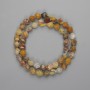 Perles de corail facettées 8×7 mm+-, longueur 38 cm+